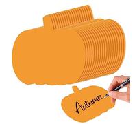 Whaline 50Pcs Fall Cutouts Pumpkins Cut Outs with Glue Point Orange Color Autumn Pumpkin Cardboard Paper Cutting Decoration for Fall Thanksgiving Halloween Classroom Bulletin Border Decor DIY Crafts