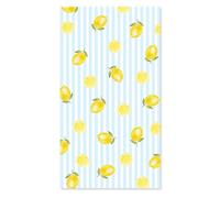 Whaline 50Pcs Lemon Guest Napkins Summer Disposable Dinner Napkins Blue Stripe Yellow Lemon Paper Hand Towels for Summer Bathroom Home Party Table Supplies