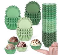Whaline 600Pcs Mini Sage Green Cupcake Liners Gradient Green Wedding Baking Cups Cupcake Wrappers Muffin Liners for Baby Shower Wedding Bridal Showers Birthday Party Decorations