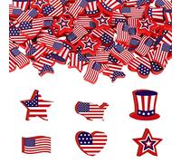 Whaline 60Pcs Independence Day Eraser American Flag USA Land Theme Mini Erasers Stars and Heart Hat Collection Erasers for 4th of July Party Favors Student Prize Homework Rewards Gift Filling