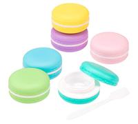 Whaline 6pcs Macaroon Cosmetic Container Cream Jars with Leakproof Inner Lid Travel Storage Pots (10ml Capacity)