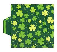 Whaline 80 Pack St. Patrick's Day Napkins 6.5 x 6.5 Inch Green Paper Disposable Napkins for Irish Holiday Table Decorations and Cleaning