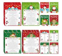 Whaline 80Pcs Christmas Trivia Games Question and Answer Cards 4 Designs Xmas Red Green Vacation Game Guessing Activity Party Game Paper Cards for Party Supplies