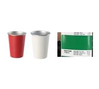 Whaline 9 Pcs Christmas Stainless Steel Cups Xmas Red Green White Stackable Unbreakable Metal Drinking Water Glasses for Home Party Travel Picnic Camping Outdoor Activities, 16 Oz