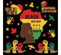 Whaline Black History Month Map Bulletin Board Decoration Set Juneteenth African American Fist Hand Paper Cutouts with 100Pcs Glue Points for Classroom Party Wall Blackboard, 43Pcs
