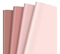 Whaline Dusty Pink Wrapping Paper - Not Roll - 4 Colors Gradient Pink Gift Wrap Paper Folded Flat Colorful DIY Craft Art Paper for Wedding Birthday Baby Shower Party Supplies, 8 Sheets