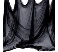Whaline Halloween Black Creepy Cloth 276 x 87 inch Spooky Halloween Decoration for Haunted Houses Party Supplies