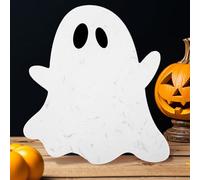 Whaline Halloween Ghost Cheese Board White Ghost Cutting Tray Marble Charcuterie Serving Board for Home Kitchen Party Favors Supplies