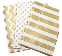 Whaline Metallic Tissue Paper 20" x 28" Big Size Gift Wrap Paper Bulk Gift Wrapping Accessory Wrap for Christmas, Birthday, DIY and Craft, Gift Bags (Gold)