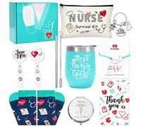 Whaline Nurse Gift Box Nurse Appreciation Gift Set Cup Keychain Mirror Thank You Card Nurse Graduation Gifts Unique Nurse Practitioner Gifts for Nurse Week Nursing School Birthday Party Supplies