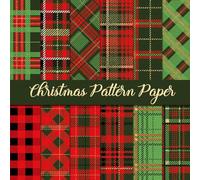 Whaline Paper 24Pcs Square 11.8 x 11.8 Inch Red, Green Double-Sided Christmas Pattern Specialty Craft Paper for DIY Card Making, Photo Album Decor, Gift Wrapping