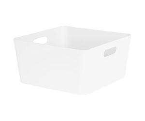 Wham 15.02 30cm Studio Basket Half Height Storage Cube Ice White