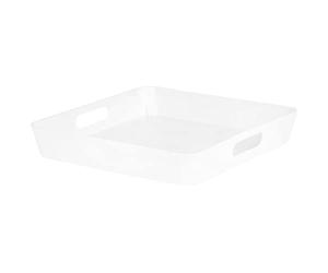 Wham 15.03 30cm Studio Basket Storage Shelf Tray Square Ice White