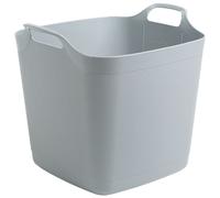 Wham Set 2 25 Litre Flexi-Store Graduated Square Tub - Grey