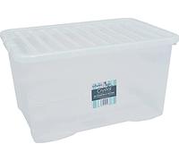 Wham 2 x 14025 Storage Box & Lid 60 L Clear 60X40X33 CM Toy Box