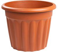 Wham 2 x 50cm Round Terracotta Plastic Plant Pot/Planter Vista Design