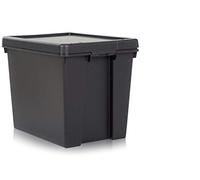 Wham 2 x Bam Heavy Duty Recycling Box - 24 Litres with Lid - 38.5 x 29 x 31.5 cm - Black