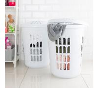 Wham 2 X Casa Plastic Deluxe Round Laundry Hamper Ice White