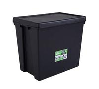 Wham 2 x Heavy Duty Recycling Box, 92 Liters, Black, Plastic