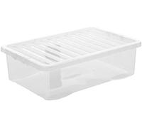 Wham 2 x Storage Box, Polypropylene, 60 x 40 x 18 cm, Transparent