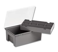 Wham 3.04.01 Organiser Box with Removable Eight Compartment Tray - Grey, Grey