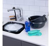 Wham 3 Piece Casa Multi-Functional Round Plastic Bowl Set (28cm, 32cm & 36cm Bowls) (Midnight)