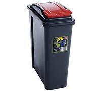 Wham 3 x Recycle Bin Slate/Red 25L