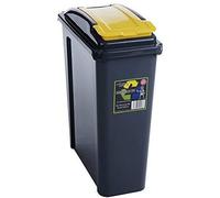 Wham 3 x Recycle Bin Slate/Yellow 25L