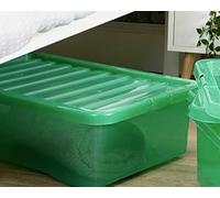 Wham 32L Under Bed Storage Container with Lid, Crystal Green
