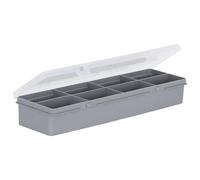 Wham 4.01 29cm 8 Division Plastic Organiser Box - Soft Grey