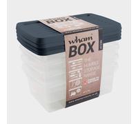 Wham 4 Pack 3.5L Storage Boxes, Clear One Size