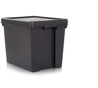 Wham 4 x Bam Heavy Duty Recycling Box - 24 Litres with Lid - 38.5 x 29 x 31.5 cm - Black