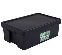 Wham 4 x Bam Heavy Duty Recycling Box 36 Litres with Lid 59.5 x 39 x 21.5 cm Black