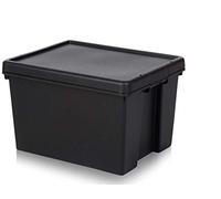 Wham 4 x Bam Heavy Duty Recycling Box - 45 Litres with Lid - 49 x 39.5 x 32 cm - Black