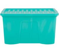 Wham 4 X Crystal 60 Liter Plastic Storage Box 60 X 40 X 33 Cm - Tint Spearmint