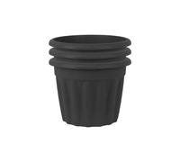 Wham 40cm Round Vista Plastic Planter - Set of 3, Slate