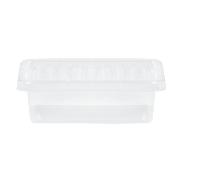 [Pack of 5] 4L Plastic Crystal Clear Storage Boxes with Lids Stackable Container
