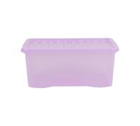 Wham 5 x Crystal 45 Liter Plastic Storage Box 60x40x25 cm - Tint Lilac
