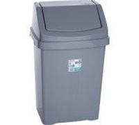 WHAM 50 litre plastic swing bin (SILVER) made in uk
