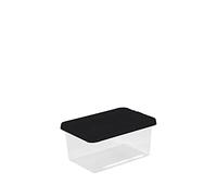 Wham 5X 11L Litre Home Office Clear Plastic Stackable Storage Containers & Lids