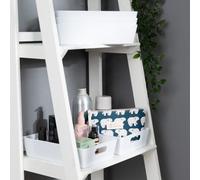 Wham 5X Plastic Studio Basket 4.01 Rectangular Home & Office Storage Basket, 25 X 17 X 6Cm, 2L (Ice White)