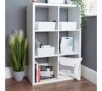 Wham 5X Plastic Studio Basket 4.02 Rectangular Home & Office Storage Basket, 25 X 17 X 11Cm, 3.9L (Ice White)