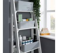 Wham 5x Plastic Studio Basket 7.01 Rectangular Home & Office Storage Basket, 30 x 10 x 10cm, 2L (Cool Grey)