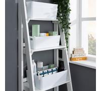 Wham 5X Plastic Studio Basket 7.01 Rectangular Home & Office Storage Basket, 30 X 10 X 10Cm, 2L (Ice White)