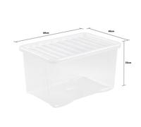 60L Crystal Box and Lid, Clear One Size