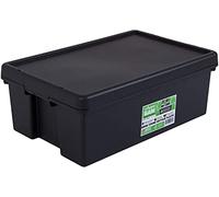 Wham 8 x Bam Heavy Duty Recycling Box 36 Litres with Lid 59.5 x 39 x 21.5 cm Black