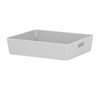 Wham 9.01 Rectangular Plastic Studio Basket Cool Grey (6Cm X 25Cm X 20Cm)