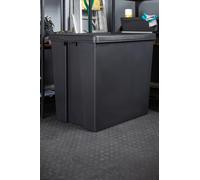 Wham Bam 1 x 154L Stackable Plastic Storage Box & Lid in Black Wham Black