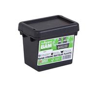 Wham Bam 100% Recycled Super Strong Impact Resistant Black Re-Usable Storage Boxes With Lids 16 Litre 38.5 x 29 x 21.5cm (5 Boxes)