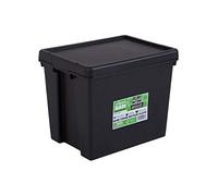 Wham Bam 100% Recycled Super Strong Impact Resistant Black Re-Usable Storage Boxes With Lids 24 Litre 38.5 x 29 x 31.5cm x 3 Boxes